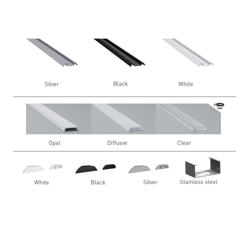 LED Diffuser Channel Aluminum Profile For 10mm COB LED Strip Lights LED Diffuser Channel Aluminum Profile For 10mm COB LED Strip Lights